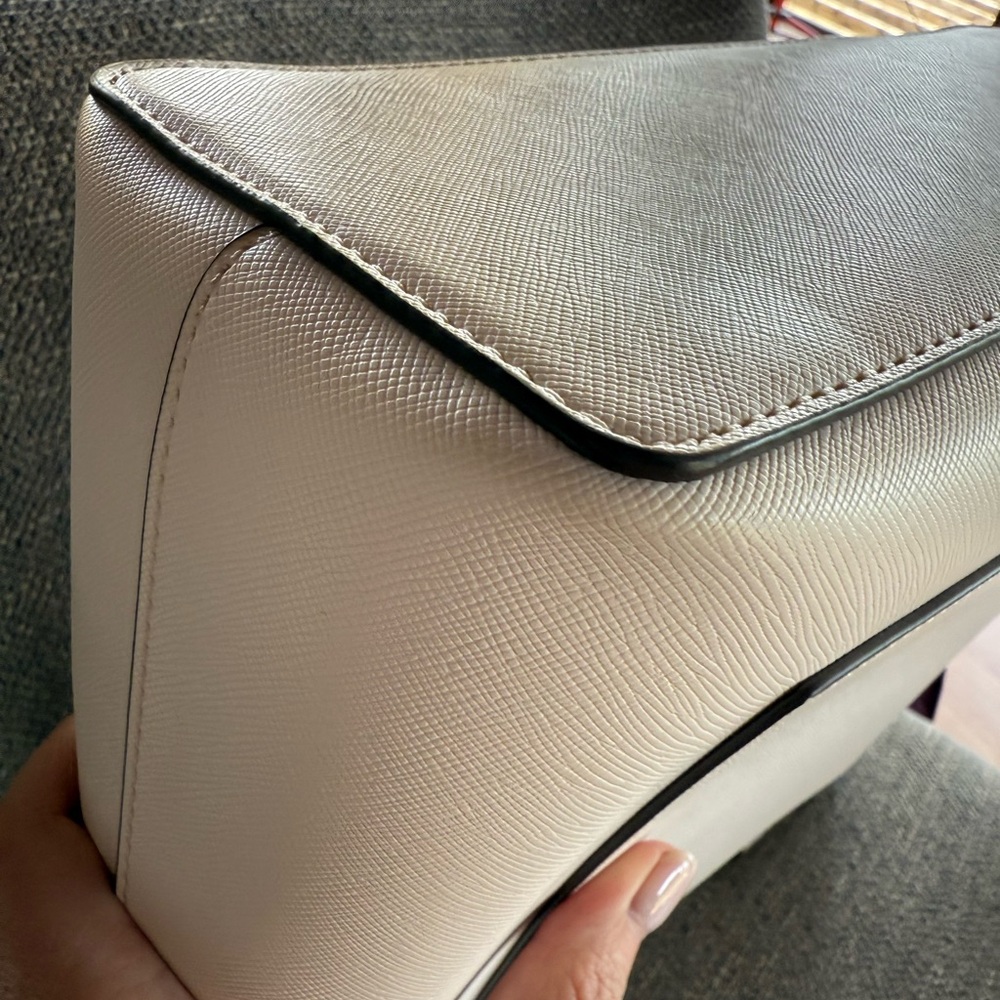 Kate Spade Beige Tote with Scarf Accent - Picture 9 of 11